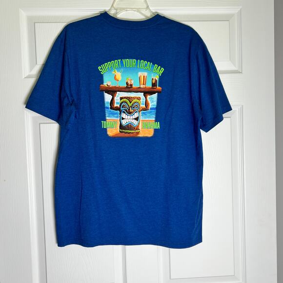 Tommy Bahama Support Your Local Bar Short Sleeve Graphic Tee Men's M Blue NWT - Picture 4 of 8